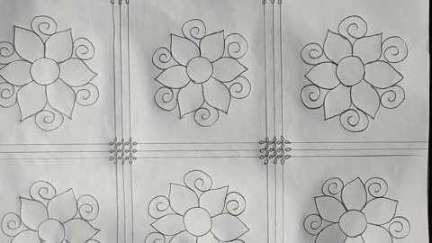 Hand embroidery nakshi kantha design drawing tutorial,নকশীকাঁথা নকশা ,Naksi katha art