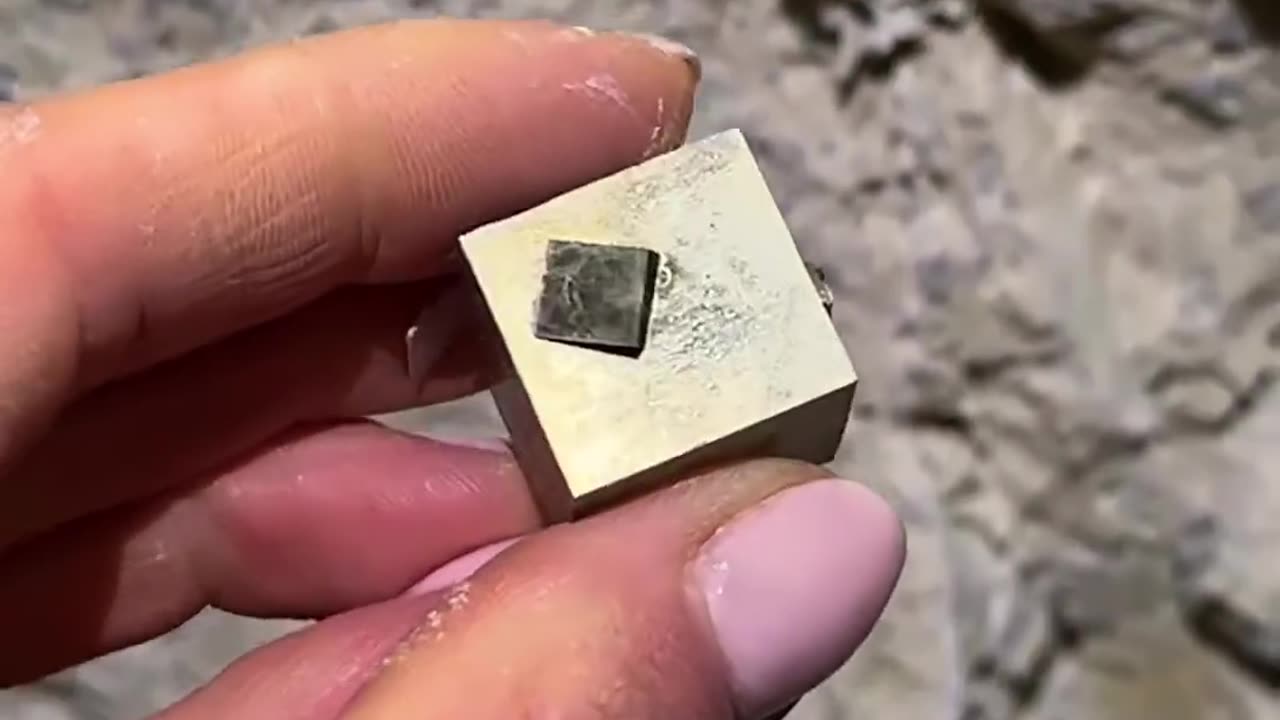 pyrite.mp4 - natural pyrite cubes Weird Golden crystals cryptid Creepy Unexplained Paranormal UFO