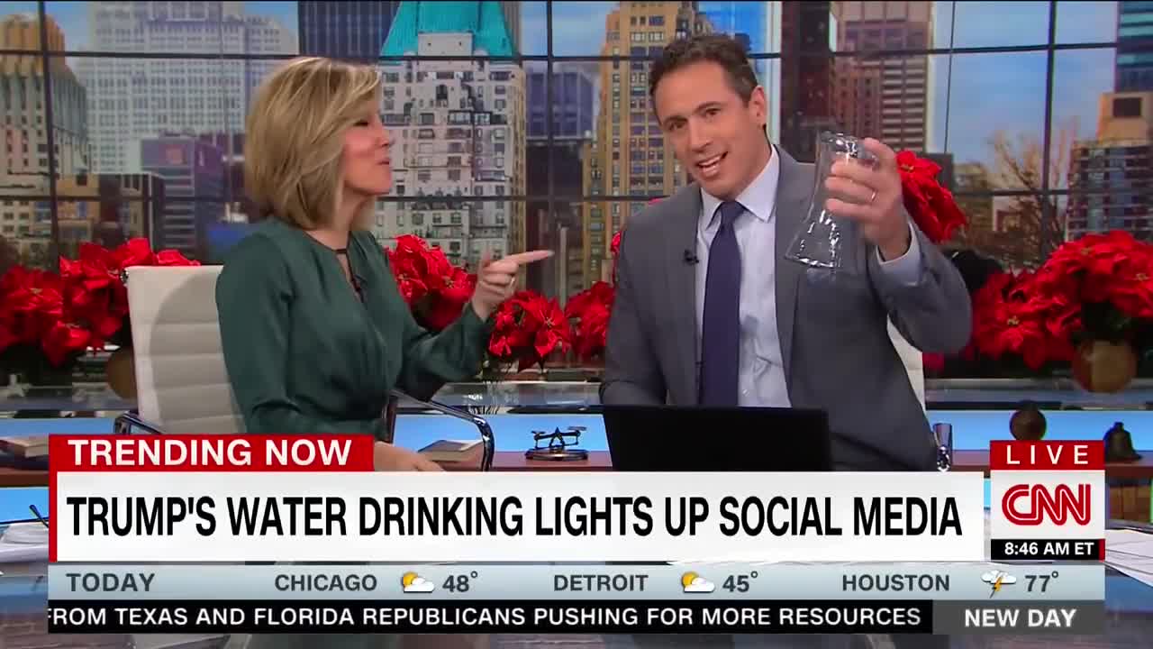 CNN Makes Fun of Trump Drinking Water, Cuomo Claims to Drink ‘Like A Man’