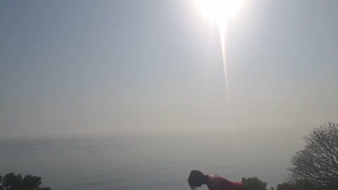 Yoga surya namaskar in Istanbul