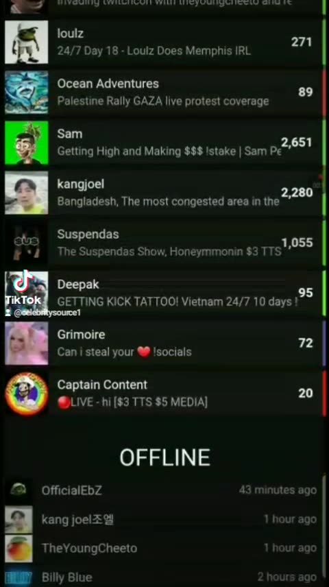 These ip2 streamlist check it out 10/23/23