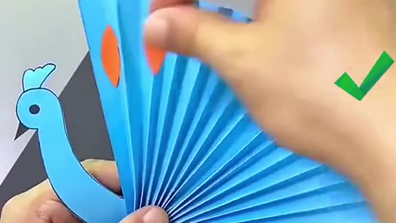 Peacock Fan with Paper