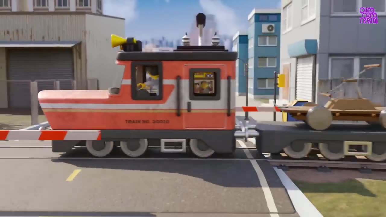 Train Vs Train Cart Cartoon - Lego city Movie - Choo choo train kids videos