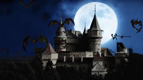 halloween dark mystery castle