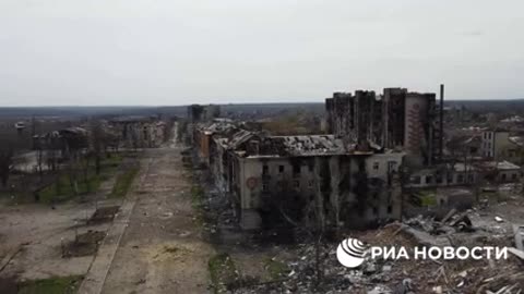 Aerial shots from the center of Artyomovsk
