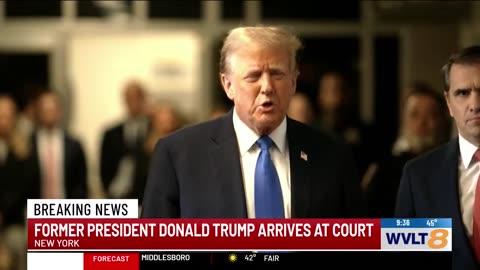 TRUMP in COURT Former President Donald Trump arrived at court