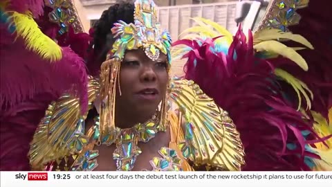 Notting Hill Carnival Costumes colour and crowds