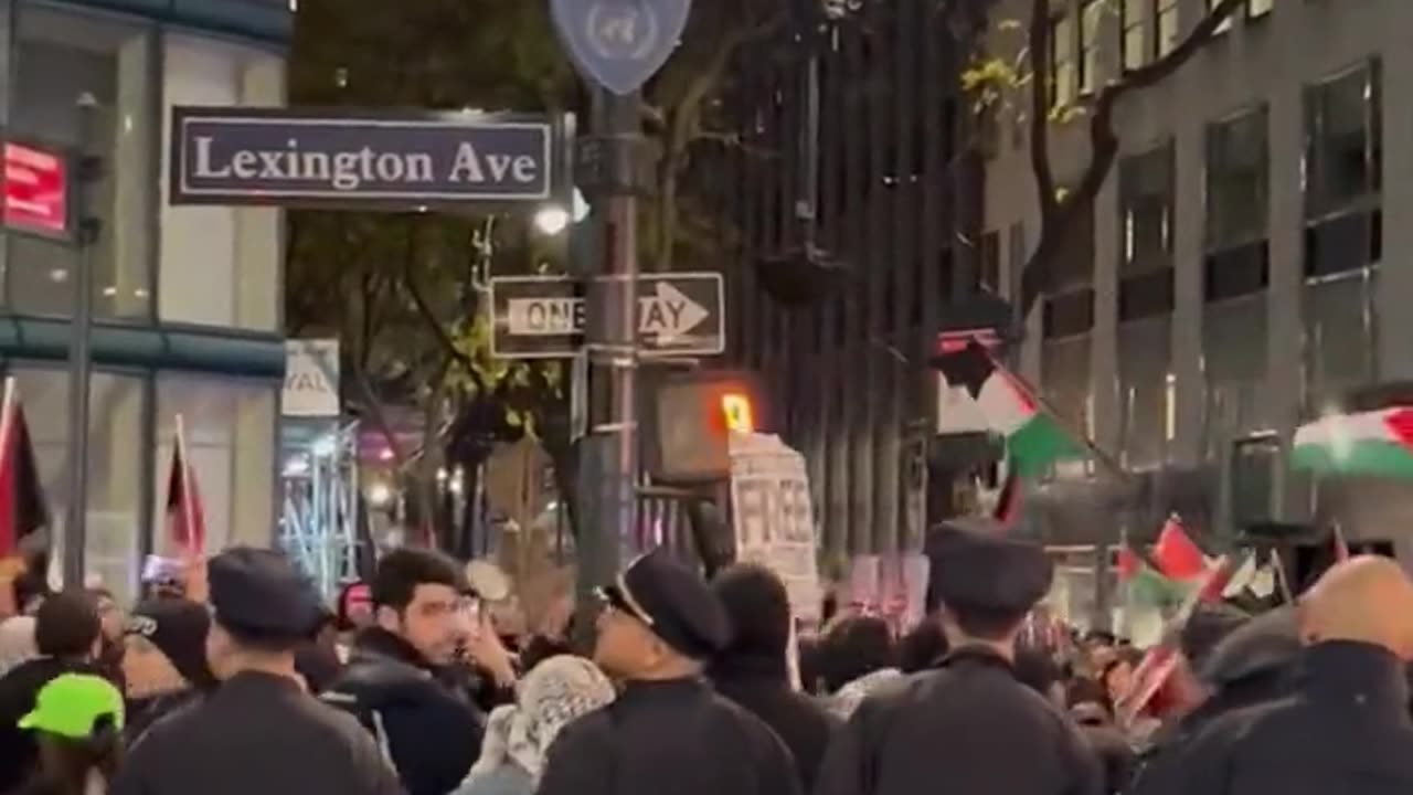 Pro-Hamas mob rips off US 🇺🇲 flag.