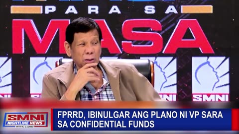 FPRRD, ibinulgar ang plano ni VP Sara sa confidential funds