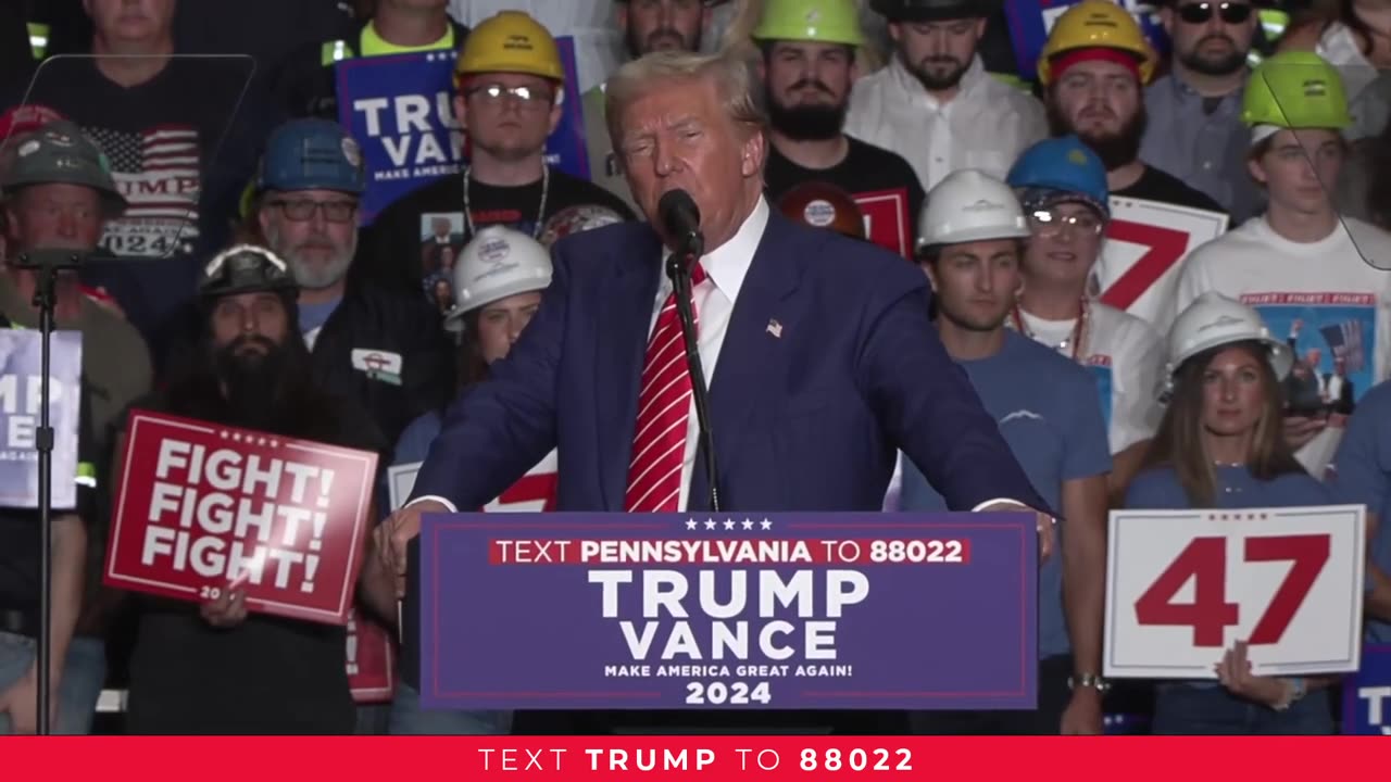 Trump Rally in PA: President Trump in Johnstown, PA