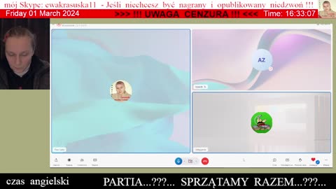 Zapowiedź transmisji na 02.03.2024 na kanale Pasieka Prawdy live @Erkard 👮‍♀️ - 01.03.2024