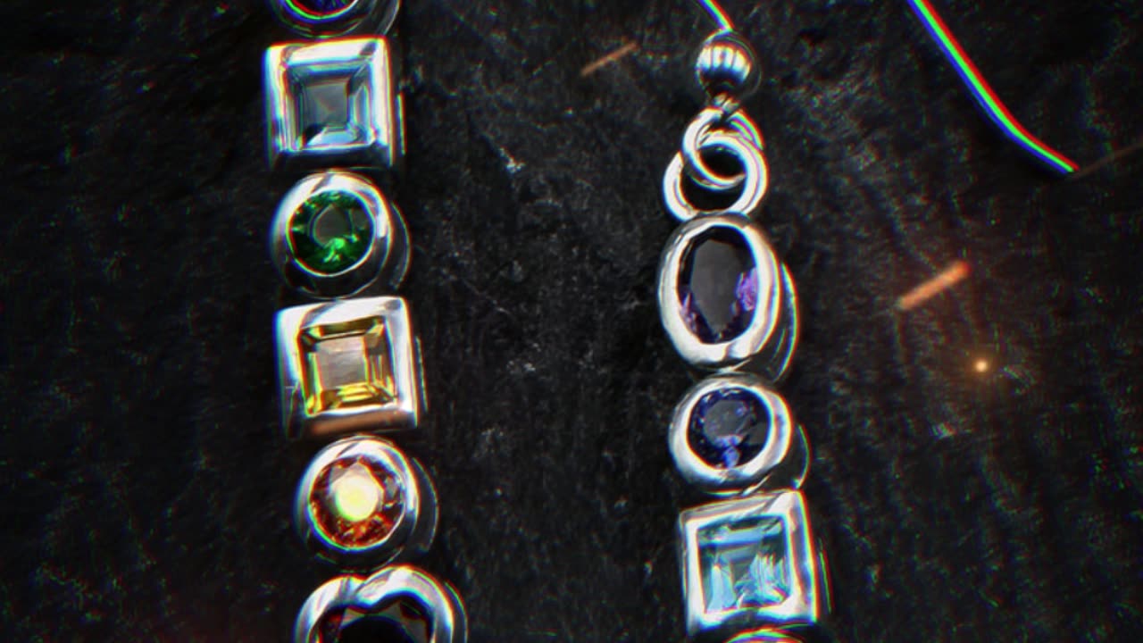 Steampunk Silver & Gold Chakra Earrings