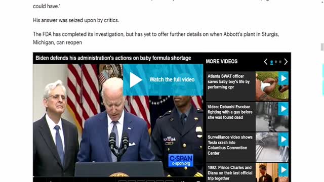Joe Biden Baby formula Problem