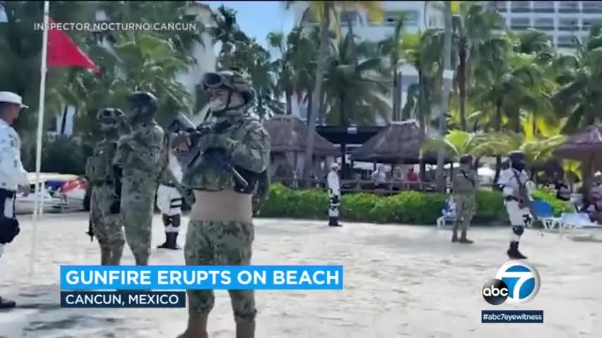 Gunfire Breaks Out on Cancun Beach