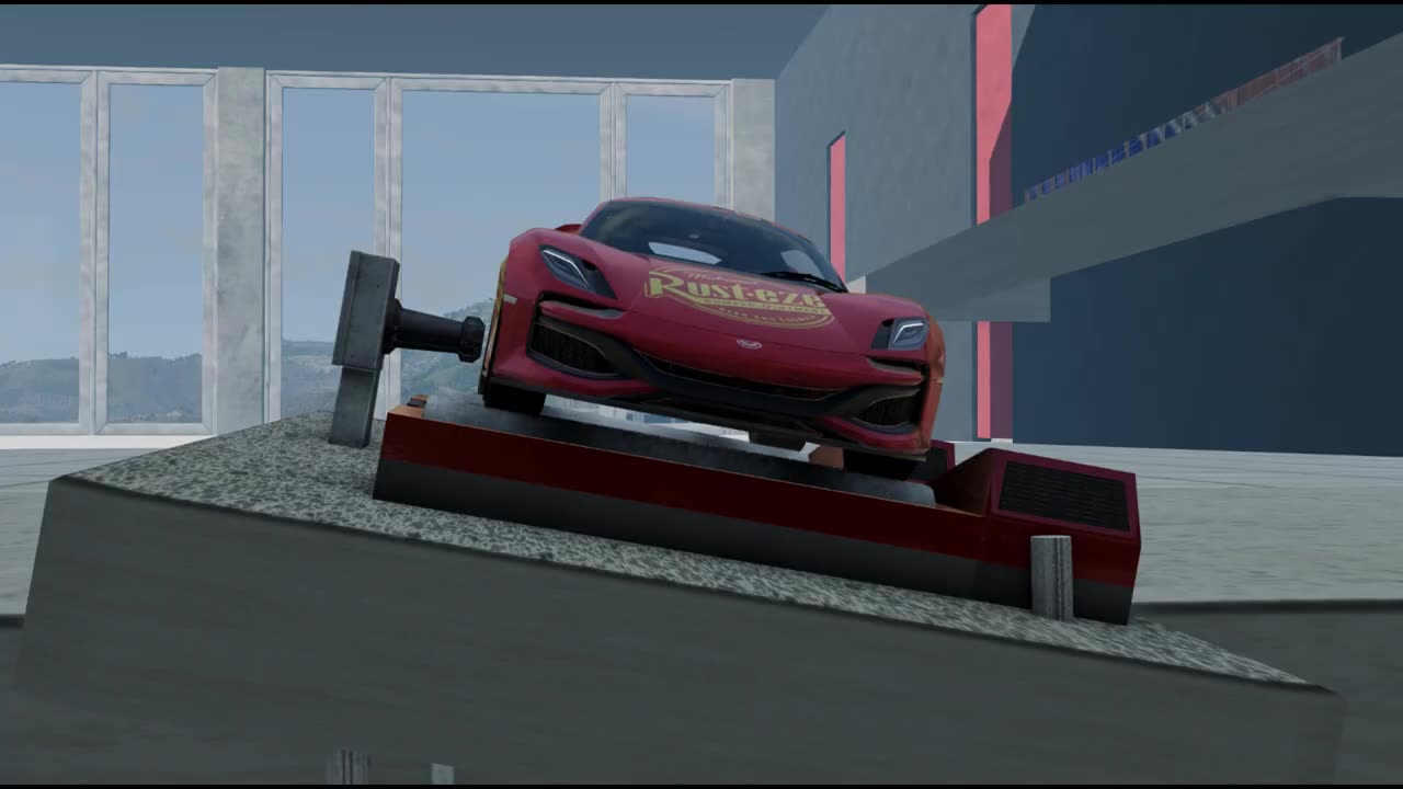 Lightning McQueen Crashes on Simulator _ Cars Movie Remake _ BeamNG.drive