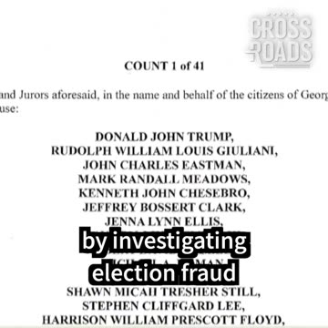 Trump and members of his election integrity team are being indicted for investigating election fraud