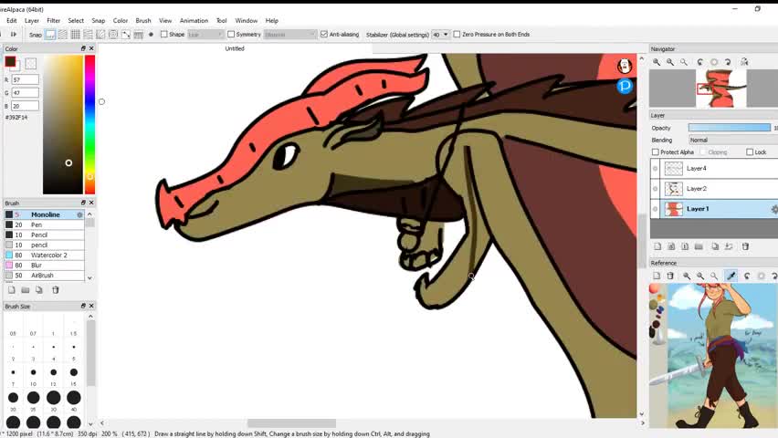 y2meta.com-Turning my friend into a dragon! - Speedpaint-(480p)