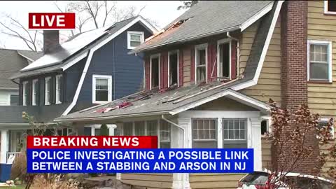 Police investigate possible arson and stabbing in NJ