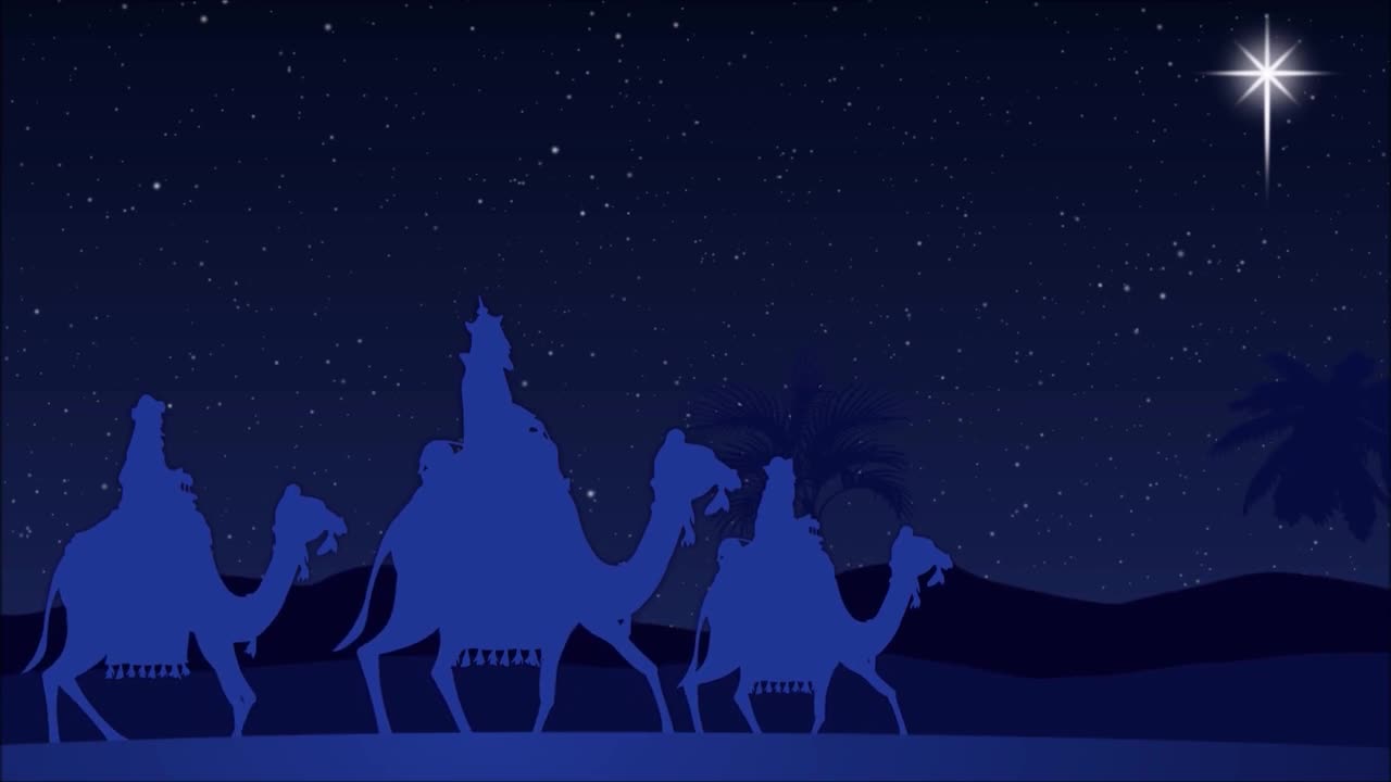 Animation 3 man on the camels