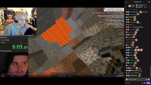 xQc reacts to Jesseh dropping in Lava
