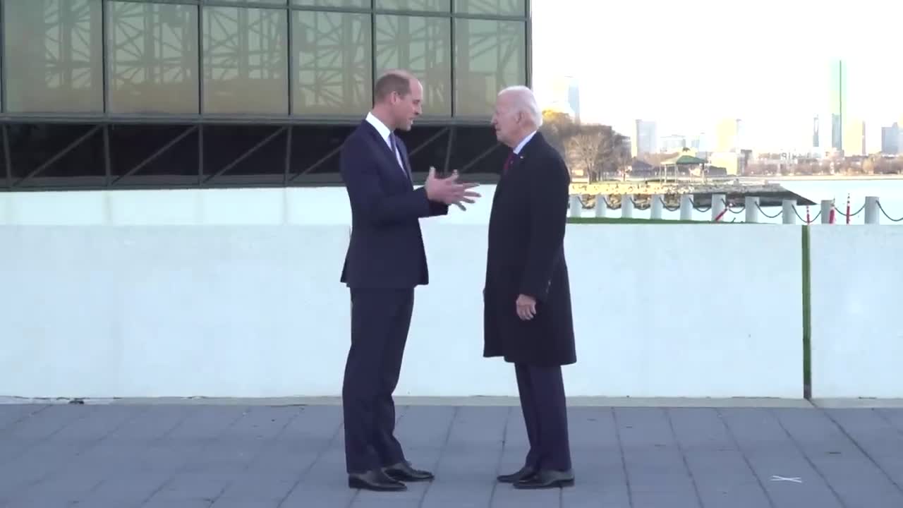 ‘Where’s Your Topcoat?!’: Joe Biden Jokes with Prince William