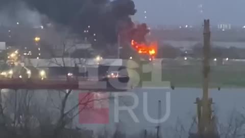 Explosions and fire at the grain terminal in Rostov.