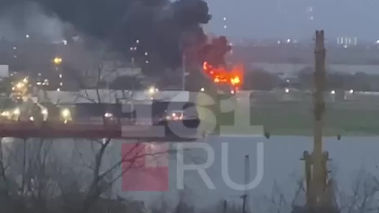 Explosions and fire at the grain terminal in Rostov.