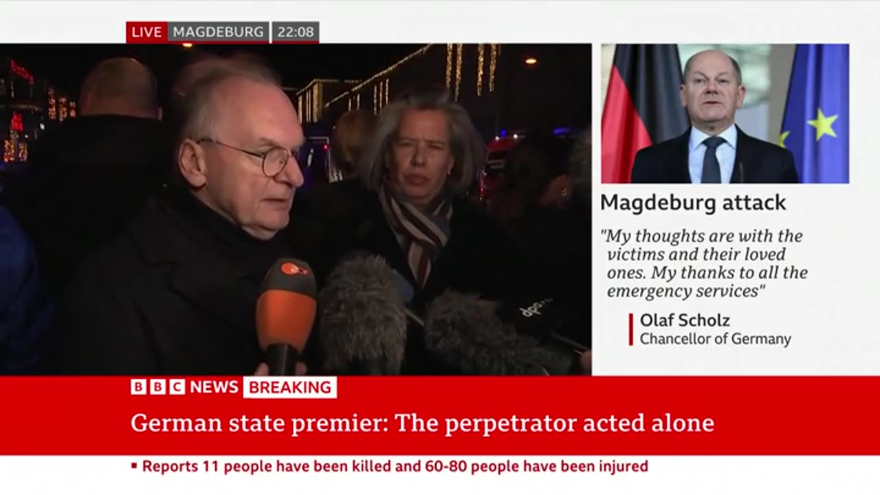 German Press Conference About Attack At Christmas Market