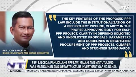 Rep. Salceda Panukalang PPP Law, malaki ang maitutulong para matugunan ang infrastructure