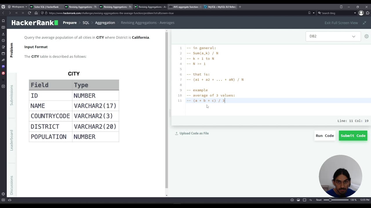 Revising Aggregations - Averages | SQL Aggregation | HackerRank Solution