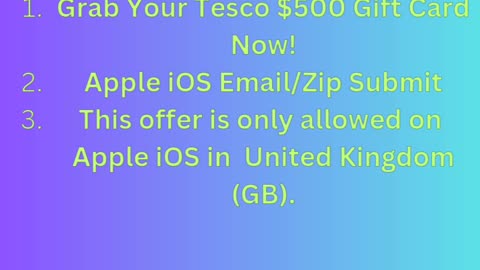 Grab Your Tesco $500 Gift Card Now!