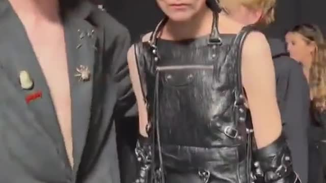Backstage at Balenciaga