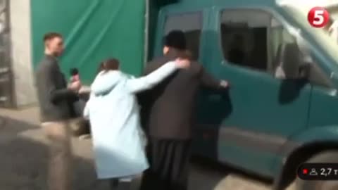 Madwoman Attacking And Mocking Orthodox Priest