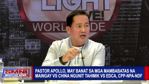 Pastor Apollo, may banat sa mga mambabatas na maingay vs China ngunit tahimik vs EDCA, CPP-NPA-NDF