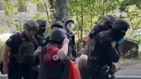Kharkiv - Evacuation of civilian victims of a russian attack
