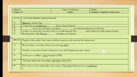 Pronoun with its examples