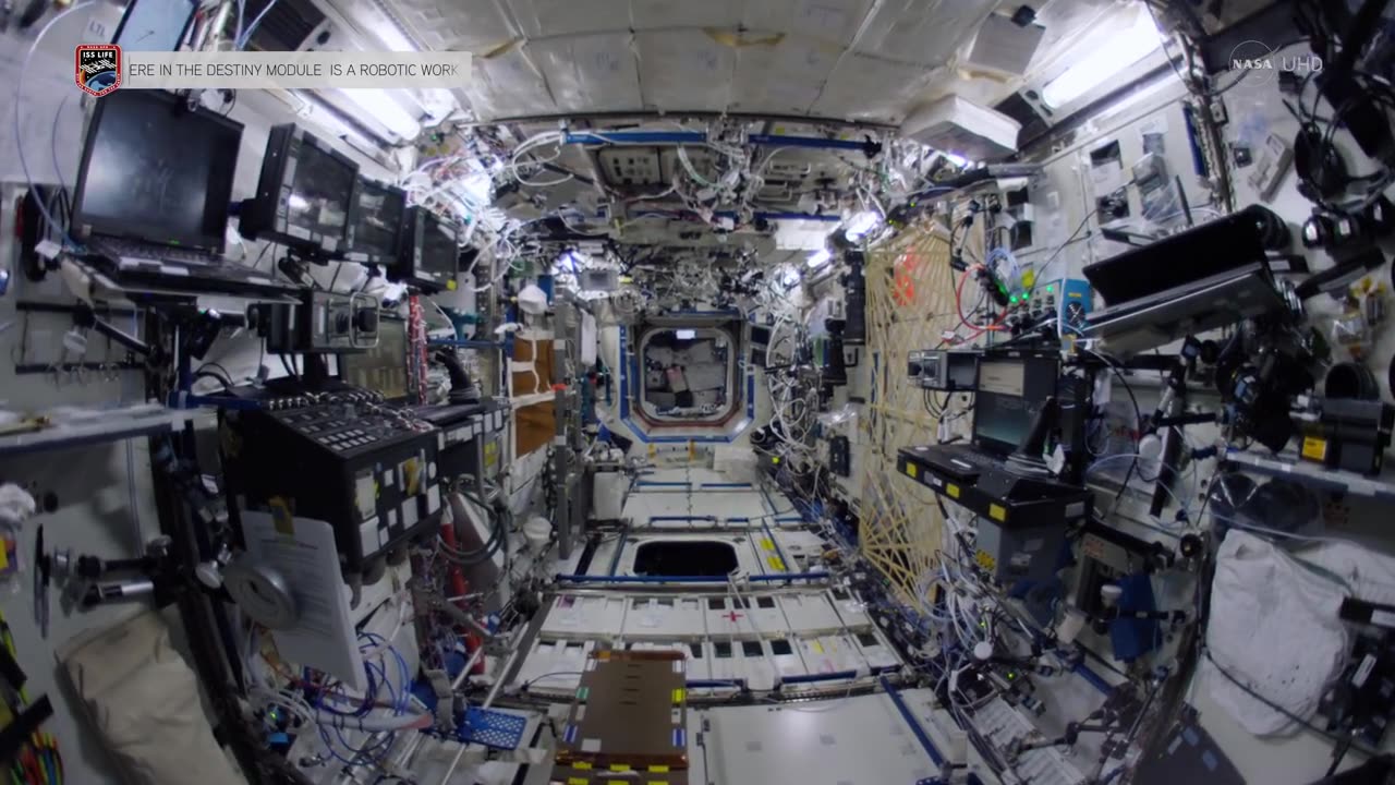 Space Station Fisheye Fly-Through 4K (Ultra HD)