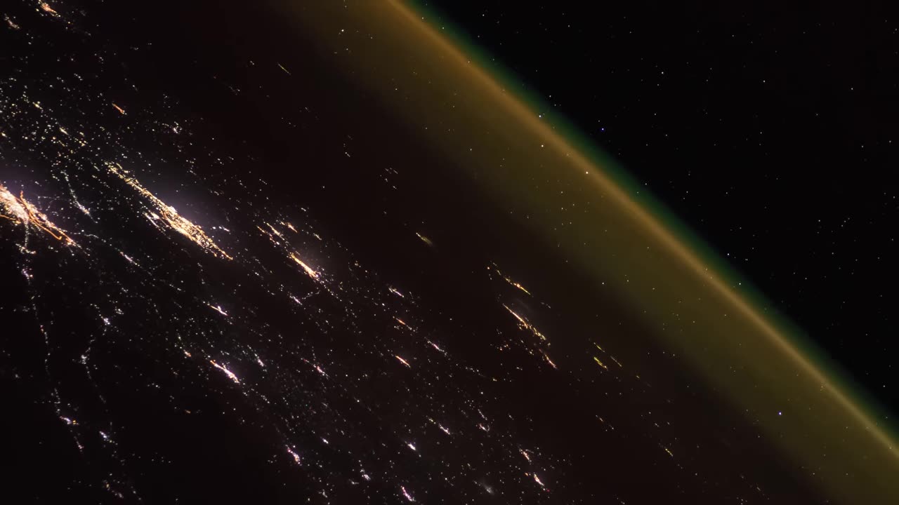 Rocket launch as seen from the space station