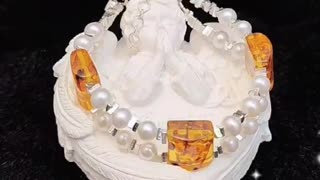 GN-20241029-01 Hot Selling Pearl with S925 Silver Bracelet Gift Preferred Amber with Pearl Jewelry