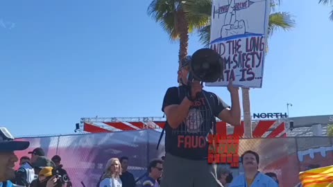 Super Bowl medical freedom demonstration!