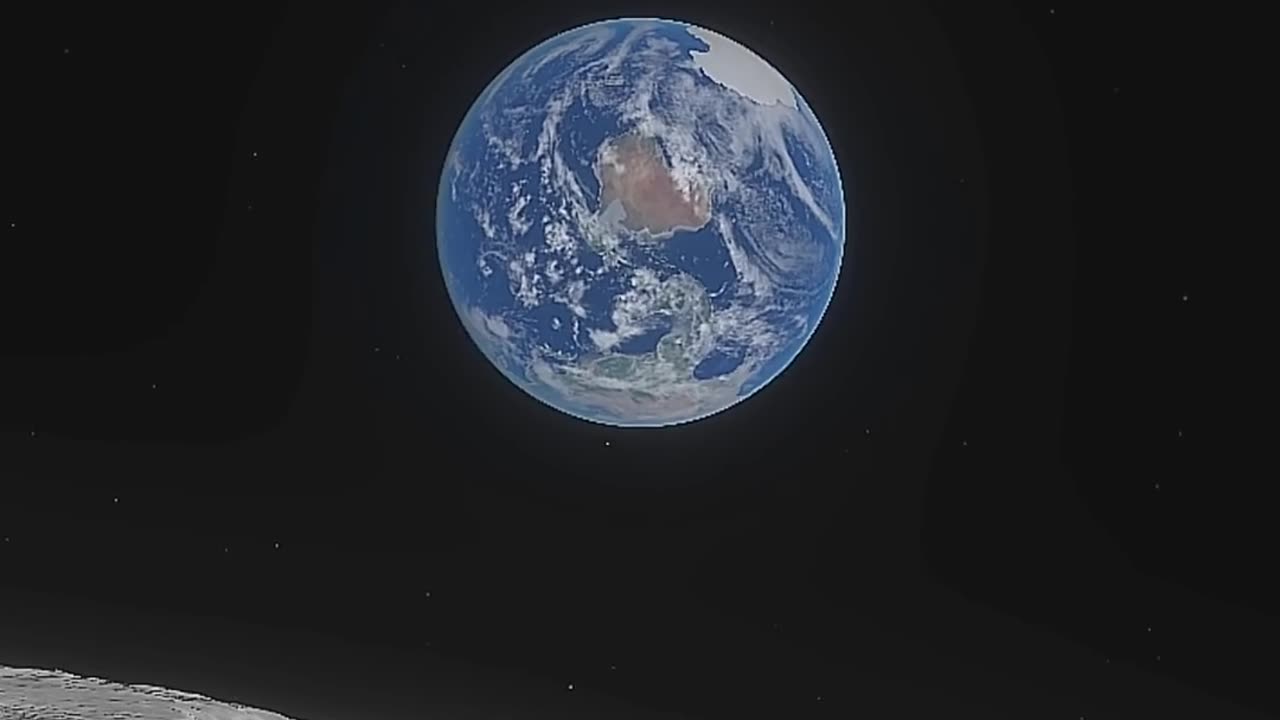 Earth around moon