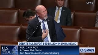 "The American People Are Hurting" - Chip Roy GOES OFF on $40 Billion Ukraine Bill