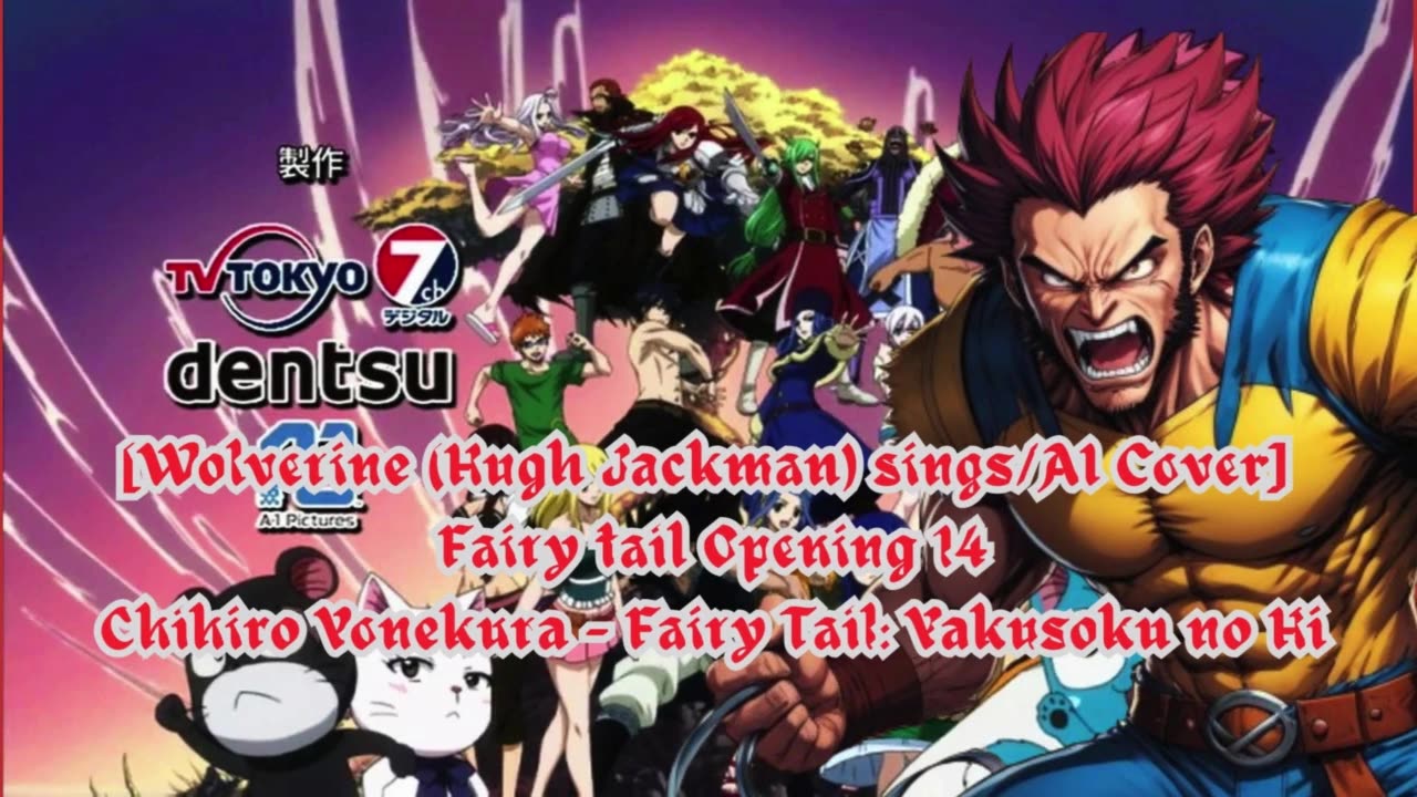 [Wolverine(HughJackman) sings/AI Cover] Chihiro Yonekura - Fairy Tail: Yakusoku no Hi