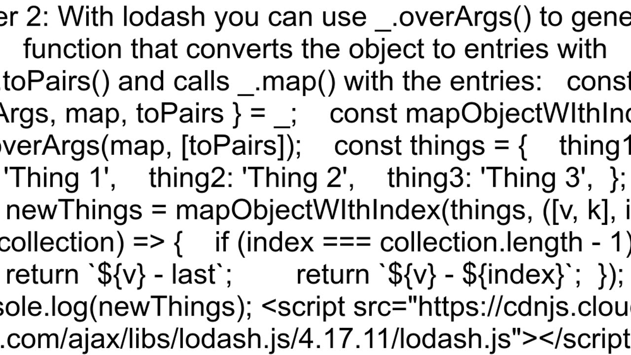 How can I get the iteration number when using lodash map on an object