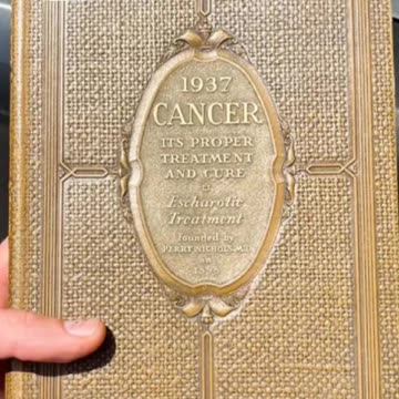 1937 Book on Cancer being CURED