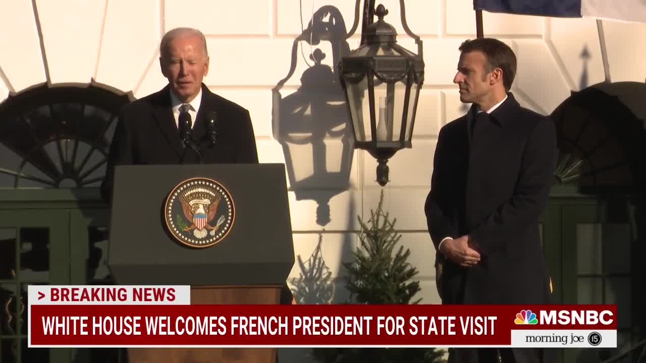 Biden welcomes Macron to White House for state visit