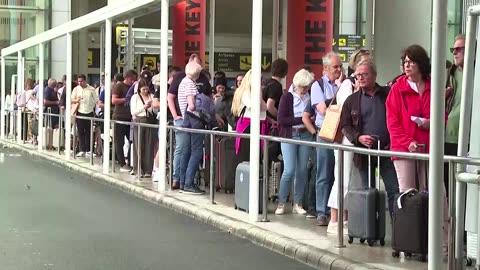 Heavy rain floods airport on Spanish island of Mallorca
