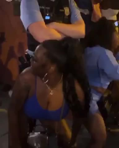 BLACK WOMEN TWERKING ON COP WHILE BLACK MEN CHEER ON.🕎Jeremiah 15:1 Said the LORD, yet my mind could not be toward this people: cast them out of my sight!