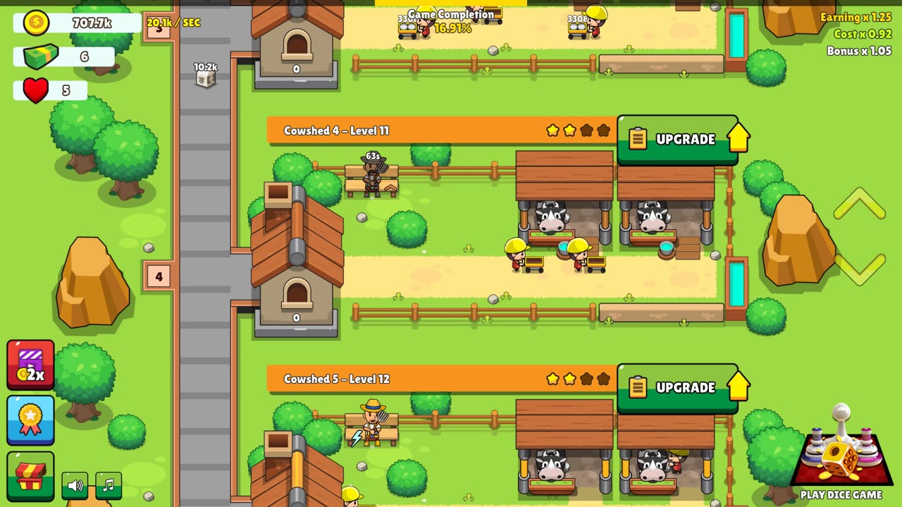 Idle Cowshed - Android Gameplay [40+ Mins, 1080p60fps]