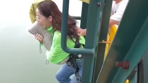 Bungee 🥱Jumping With Rope In Beautiful Place Adventures